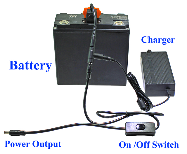 24V Super High Capacity (576 Watt-hour) Battery with UPS (Uninterrupted  Power Supply) Function - HL2417B-UPS